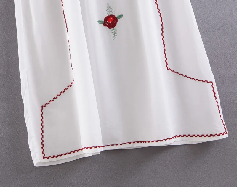 floral Vintage chic women embroidery beach long Bohemian maxi Ladies linen cotton Summer Boho dress vestidos | Женская одежда