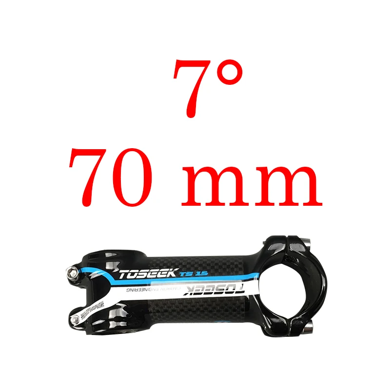 Blue 70mm Toseek велосипед стержень супер светильник 102 г! Угол 7 длина 70 мм-110 мм Высококачественный углеродный алюминиевый стержень красный синий зеленый желтый Глянец - Цвет: Blue 70mm