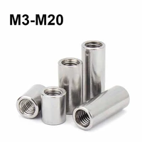 round coupling nuts extend long type 304 stainless steel connection nut m3 m4 m5 m6 m8 m10 m12 m14 m16 m20
