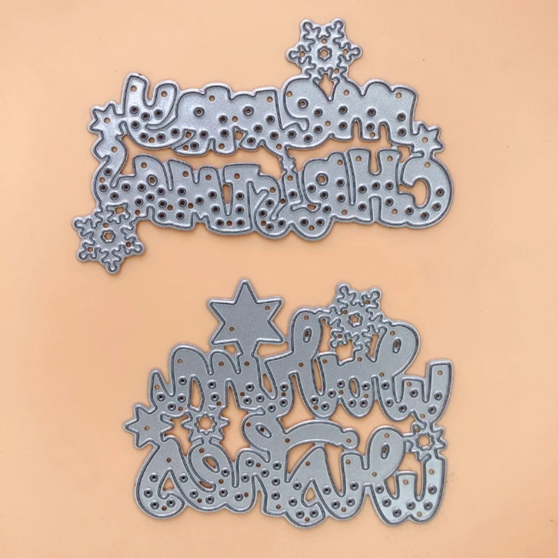 

Merry Christmas Metal Cutting Dies Stencil Scrapbooking DIY Album Stamp Emboss