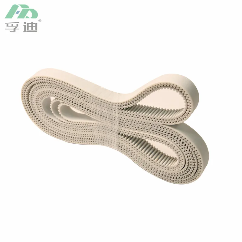 Ремень синхронный из полиуретана белый со стальным шнуром трапециевидный ГРМ ATN10