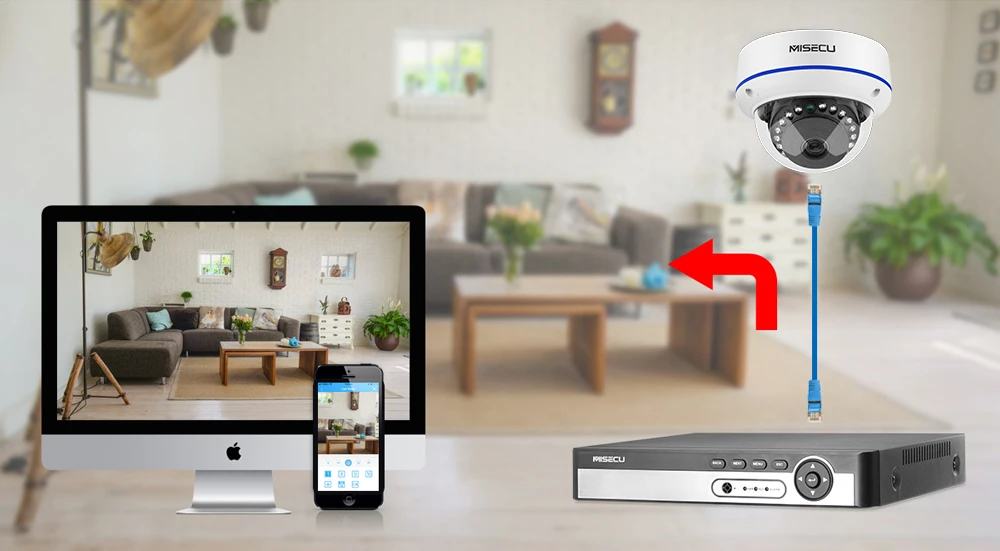 MISECU H.265 8CH 48 V POE CCTV система 5.0MP IP POE Антивандальная Водонепроницаемая металлическая камера 2560*1440 комплект видеонаблюдения