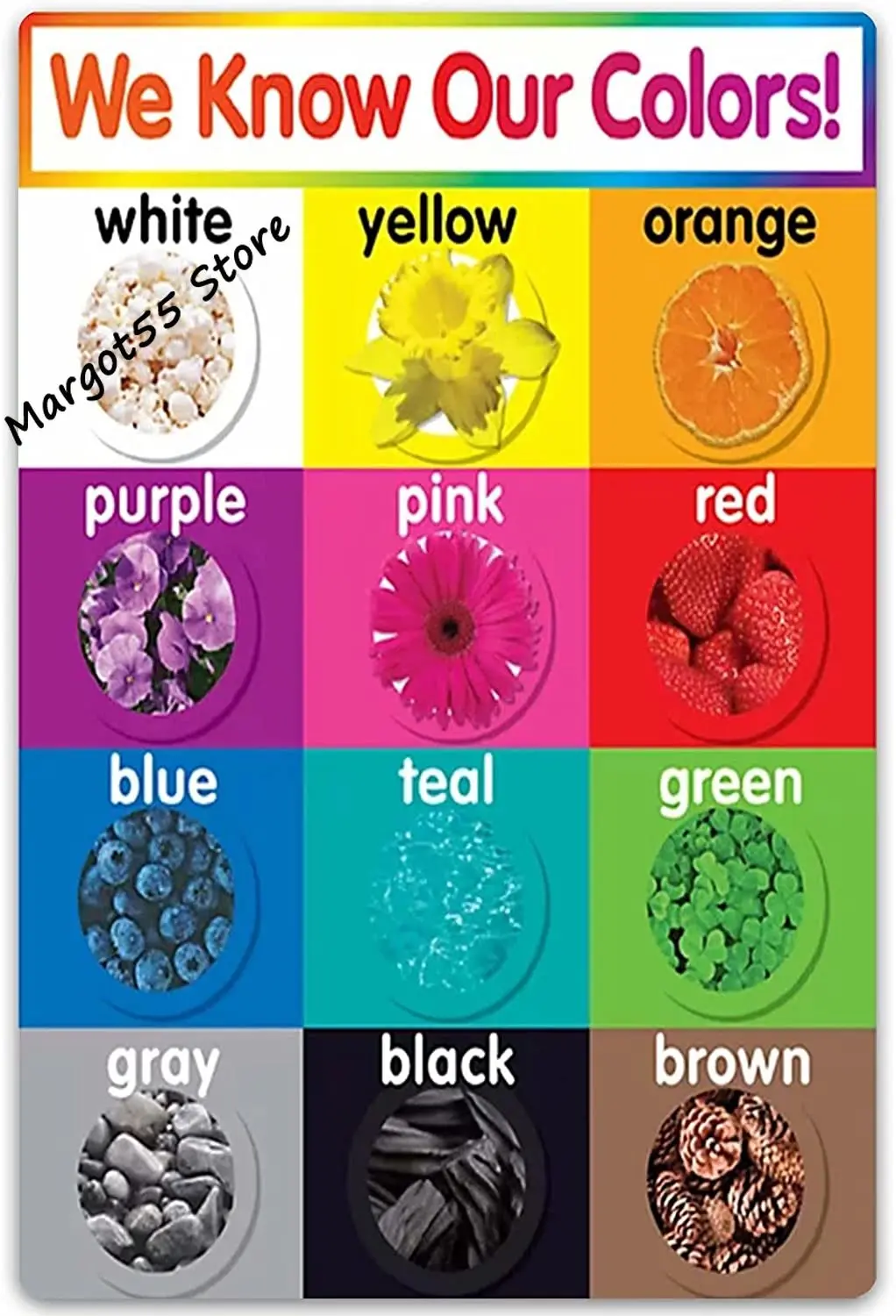 

Знания о цвете, жестяной знак, старомодный, мы знаем наш цветной плакат, знания, плакат, украшение ванной комнаты