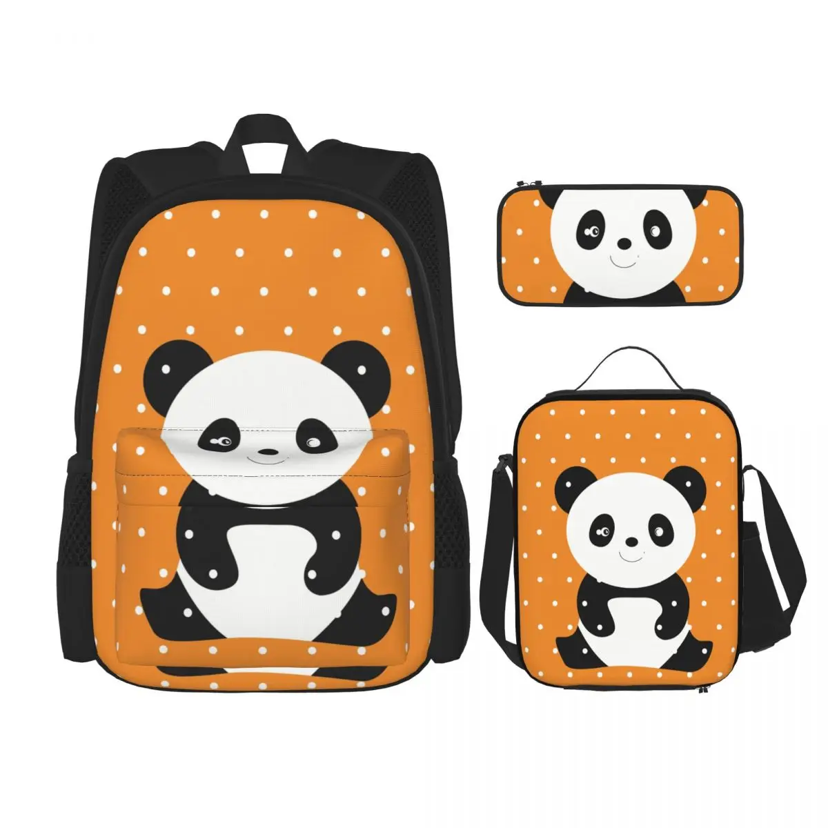 

3 Set Backpack 2021 Cute Panda Backpack Shoulder Bags School Bag Mochilas Student Backpack