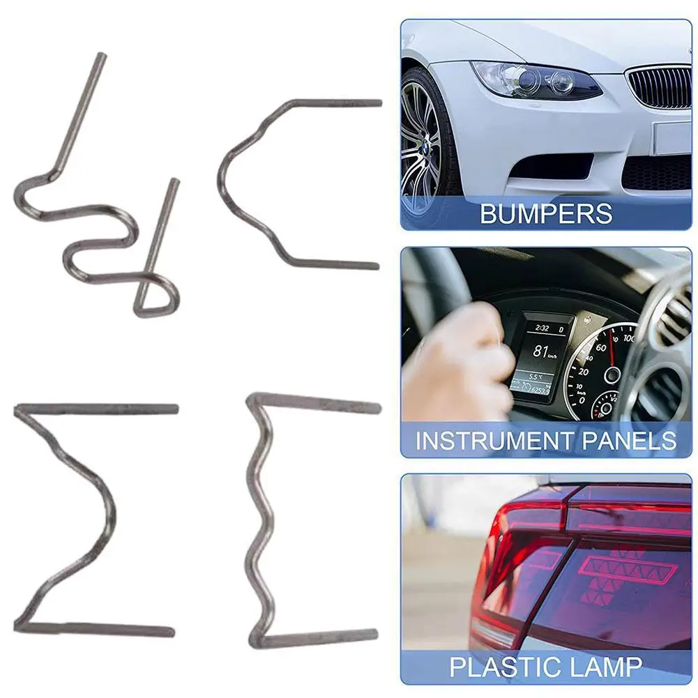 

Bumper Repair Machine Welding Nails Hot Stapler Plastic Standard Pre Cut Wave Staples Bodywork Repair 0.8mm Welding Rods Staple