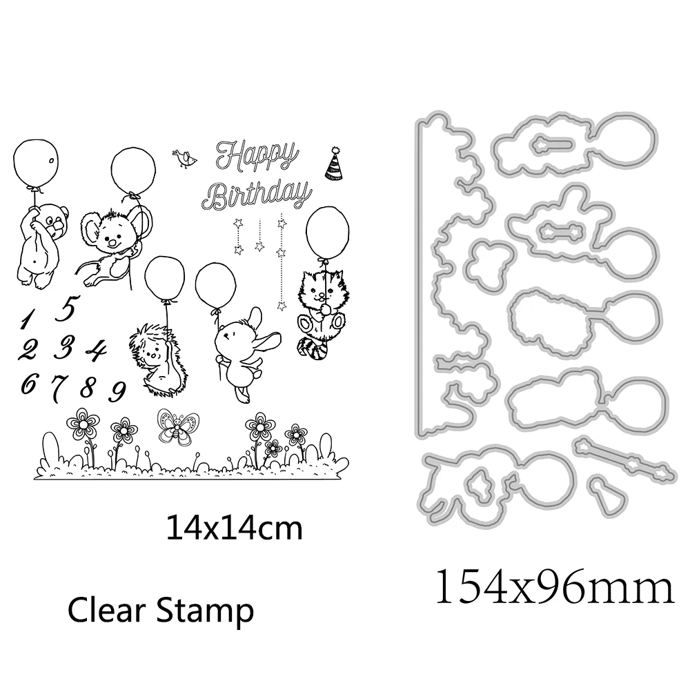 Воздушный шар на день рождения AZSG режущие штампы для рукоделия