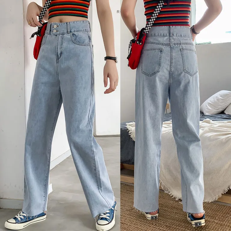 Джинсы для полных девушек большого размера на весну и осень женские летние