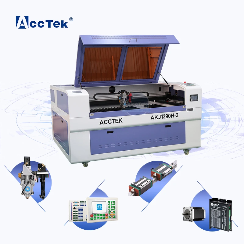 

Лазерный режущий станок AccTek, 130 Вт, 150 Вт, CO2 лазерный гравировальный станок для резки акрила, МДФ, дерева, АБС-пластика и стали