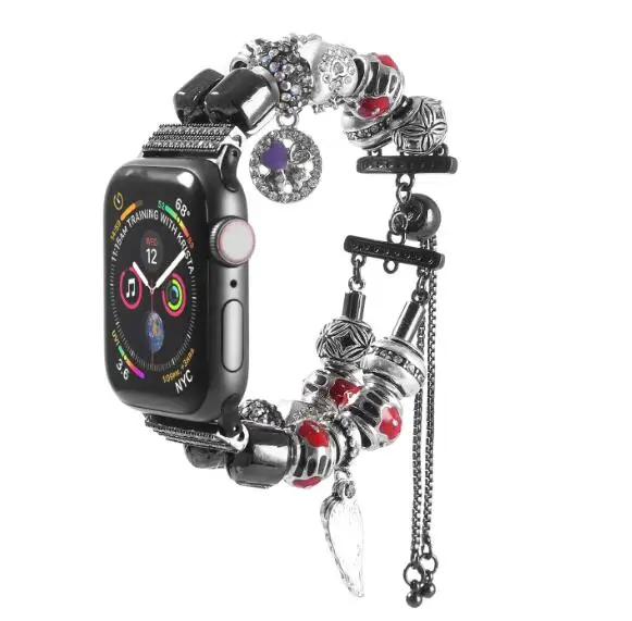 Роскошный ювелирный декоративный ремешок для apple watch, браслет с агатом и драгоценным камнем для iWatch 38 мм 42 мм 40 мм 44 мм Серия 1 2 3 4 - Цвет ремешка: 3
