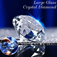 60mm transparent big crystal diamond glass home art paperweight craft gem decor wedding ornament feng shui collection gift