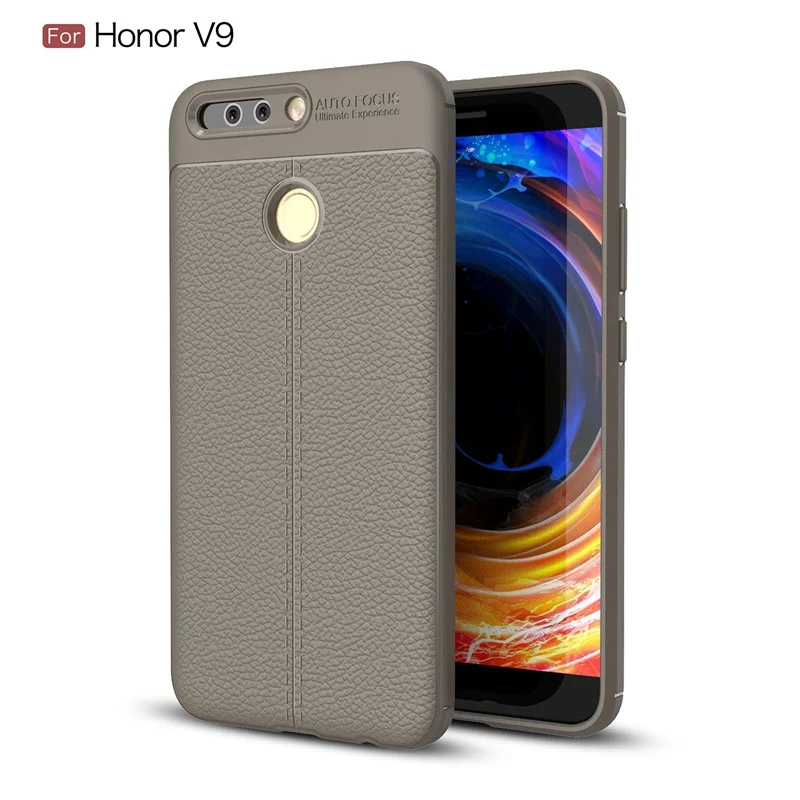 Серый UPaitou Роскошный чехол из ТПУ для huawei Honor 8 20 Pro кожаный чехол с текстурой для Honor Note 10i 20i 20 10 9 Lite 8X Max 8C 8A чехол - Цвет: Серый