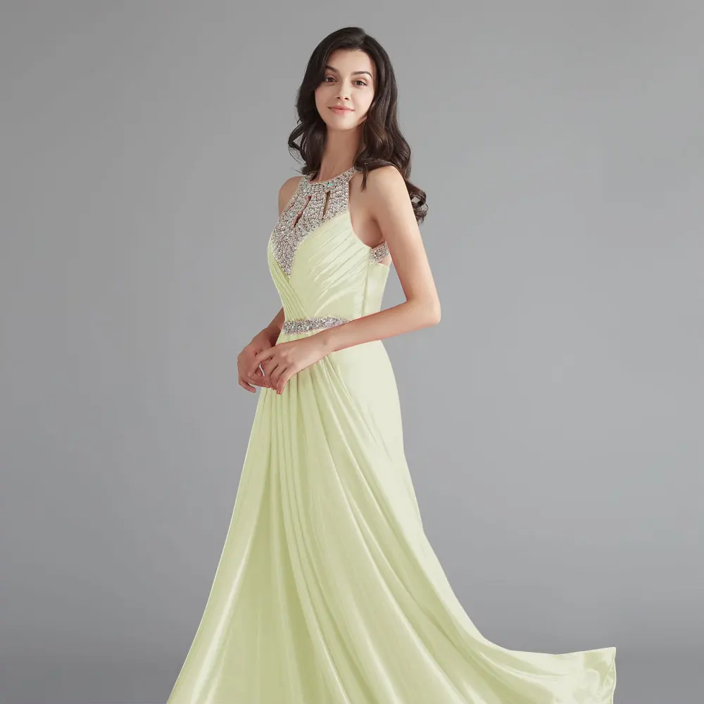 2019 Кристальные платья подружки невесты без бретелек Длинные атласные свадебные