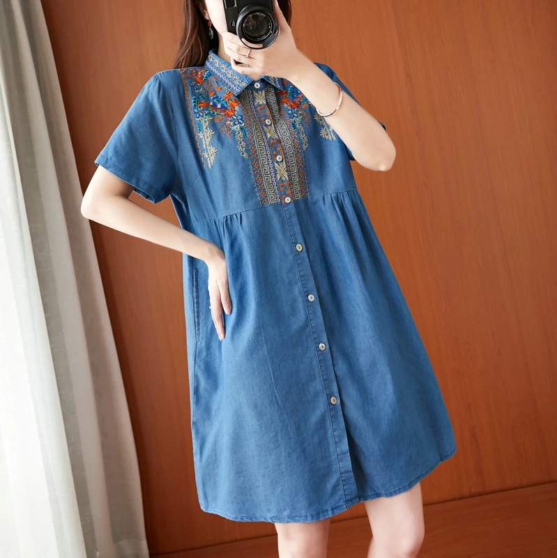 

COIGARSAM Women dress Dresses Light Dark Blue 9530