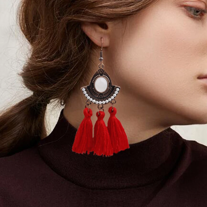 2020 стиль Новинка В стиле ретро богемном женские качели жемчужные серьги в виде