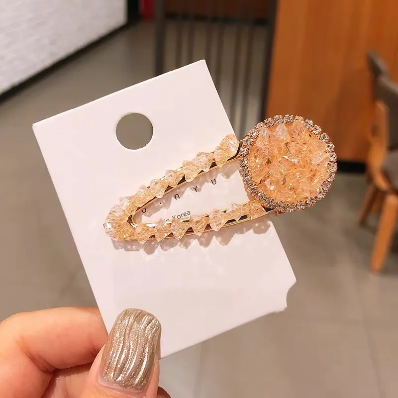 Горячая Блеск Стразы заколки для волос Изысканная заколка с кристаллами женщин