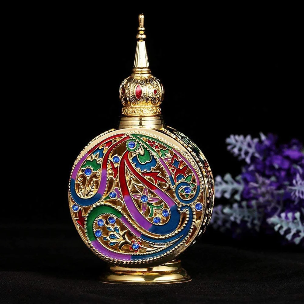 

1pc Perfume Travel Vial Container Dropper Bottle Essential Oil Bottle (Golden)