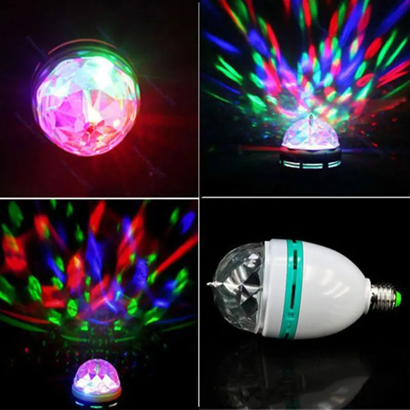 

E27 3W Led Disco Ball RGB Night Club Lighting Crystal Magic Ball Lamp