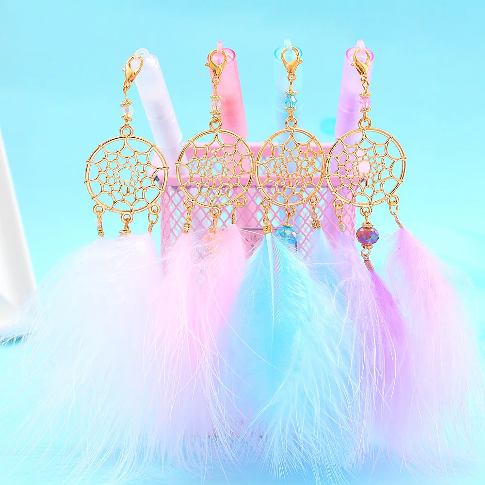 1 шт. гелевая ручка каваи Ловец снов перо 0 5 мм нейтральные ручки для школьниц