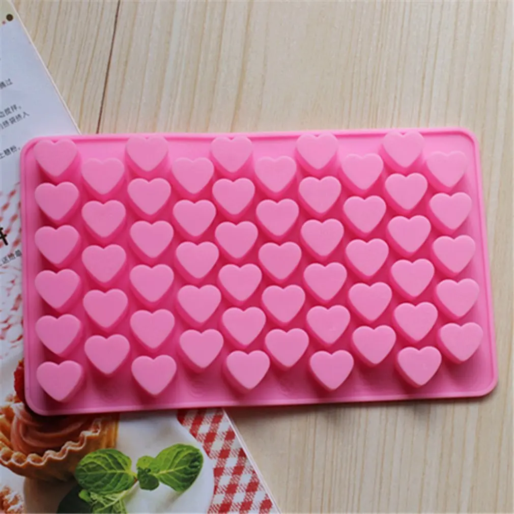 DIY 55 отверстий Сердце Мягкие силиконовые формы для выпечки шоколада украшения