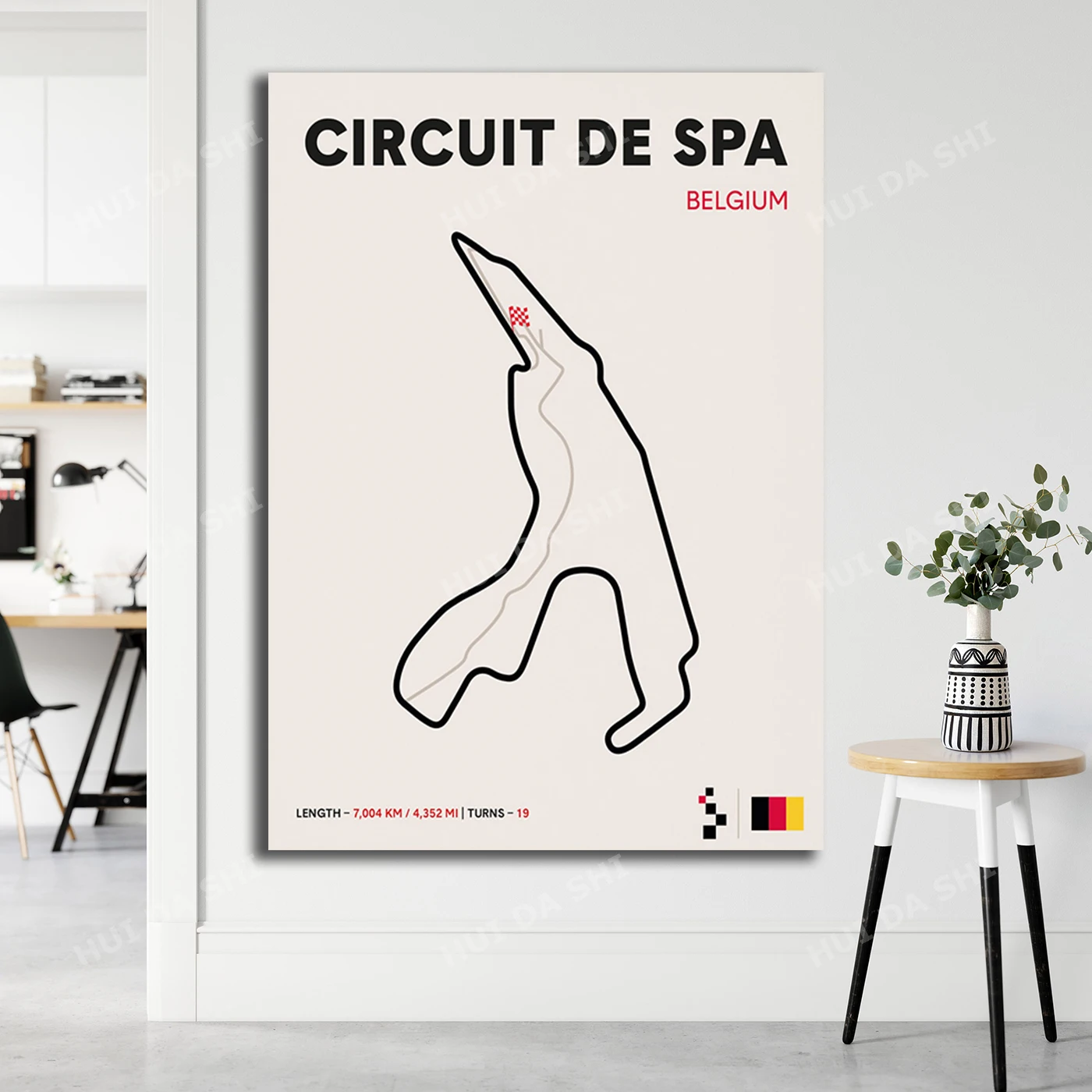 

Circuit De Spa Race F1 Formula Racing Circuit Art Print/Poster