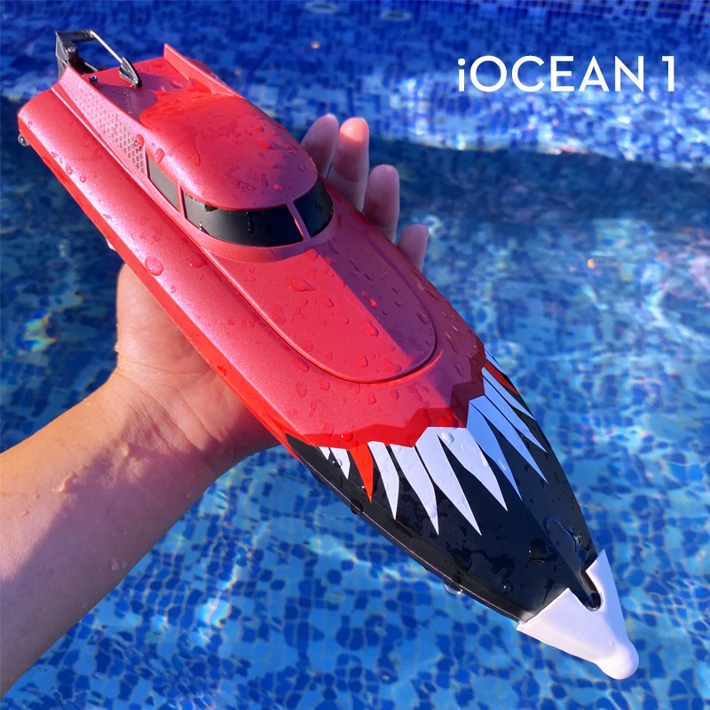 RC Boat 2.4G Full Frequency High Speed Shark Boat 150 Meters Remote Control Distance Children's Toy Game Remote Control Boat