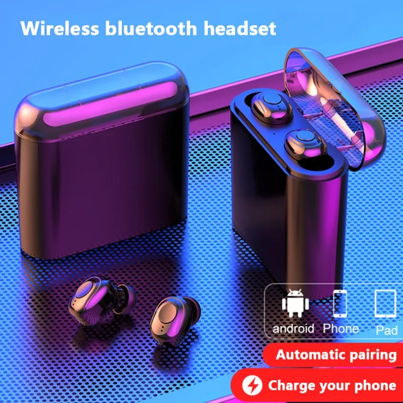 Мини TWS Bluetooth 5 0 наушники стерео беспроводные HIFI Звук спортивные с микрофоном для