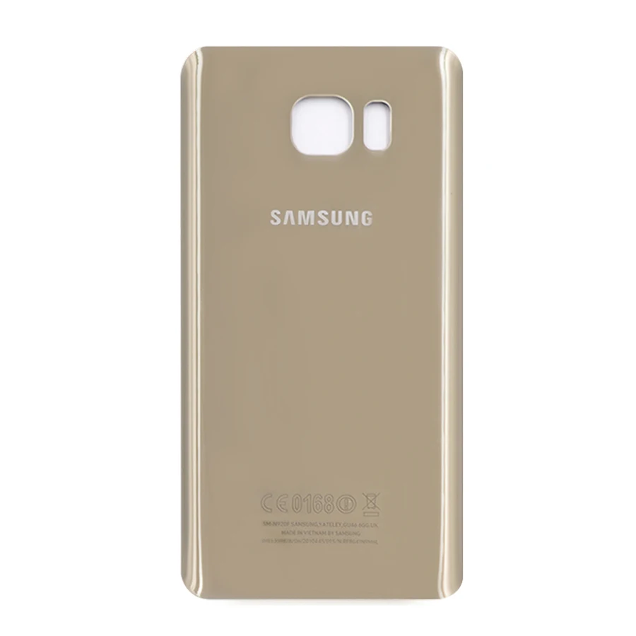Чехол для задней крышки корпуса note5 для samsung Galaxy Note 5 N920 N920F с объективом, крышка для батареи, задняя крышка, замена стекла - Цвет: Gold
