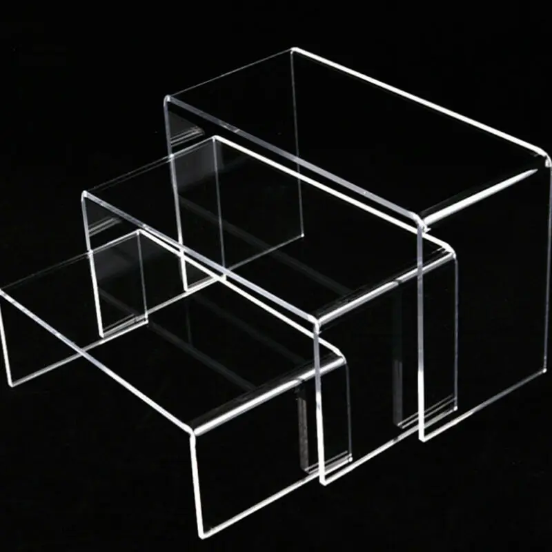 Прозрачная акриловая витрина 3 шт. полка держатель Витрина счетчик Подарочная