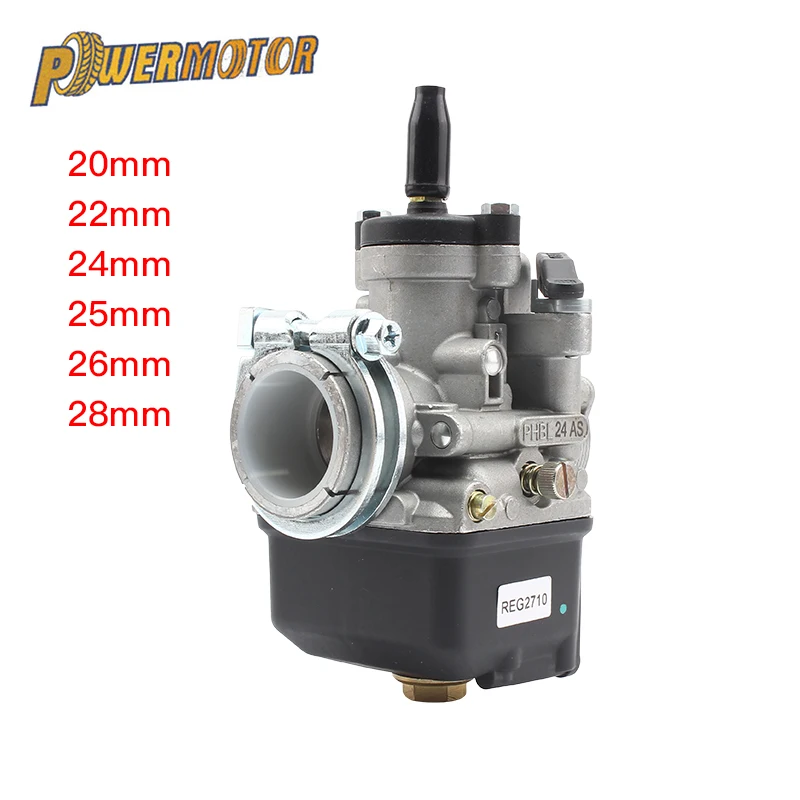 

Motorcycle Universal Racing Carburetor PHBL Vergaser Dellorto 20 22 24 25 26 28mm for 2/4T Stroke 50-300cc Carb Scooter Engine