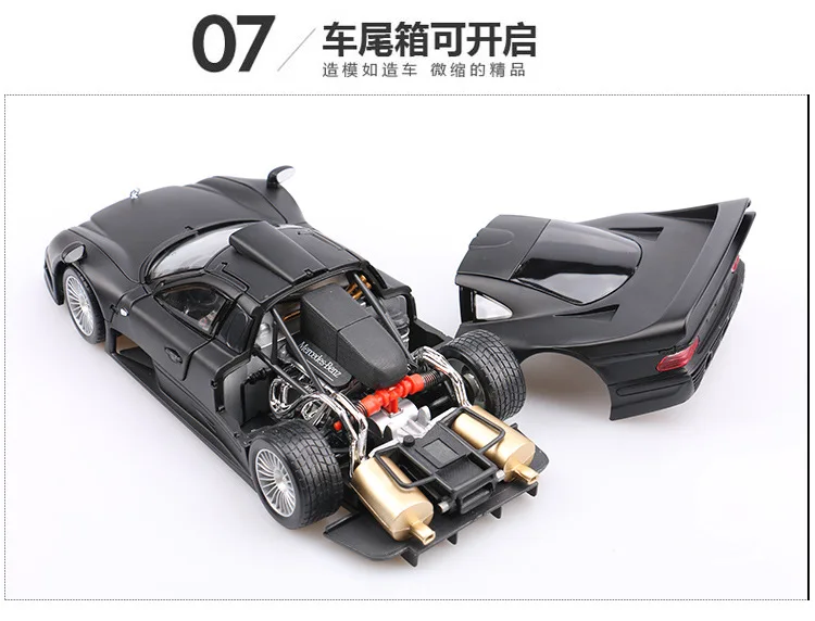 1:18 высокая имитация Ben CLK GTR модель автомобиля из сплава игрушечная спортивная модель автомобиля украшения для детей Подарки