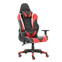 computer desk chair gaming chairs office swivel chairs with headrest and lumbar pillow red us warehouse