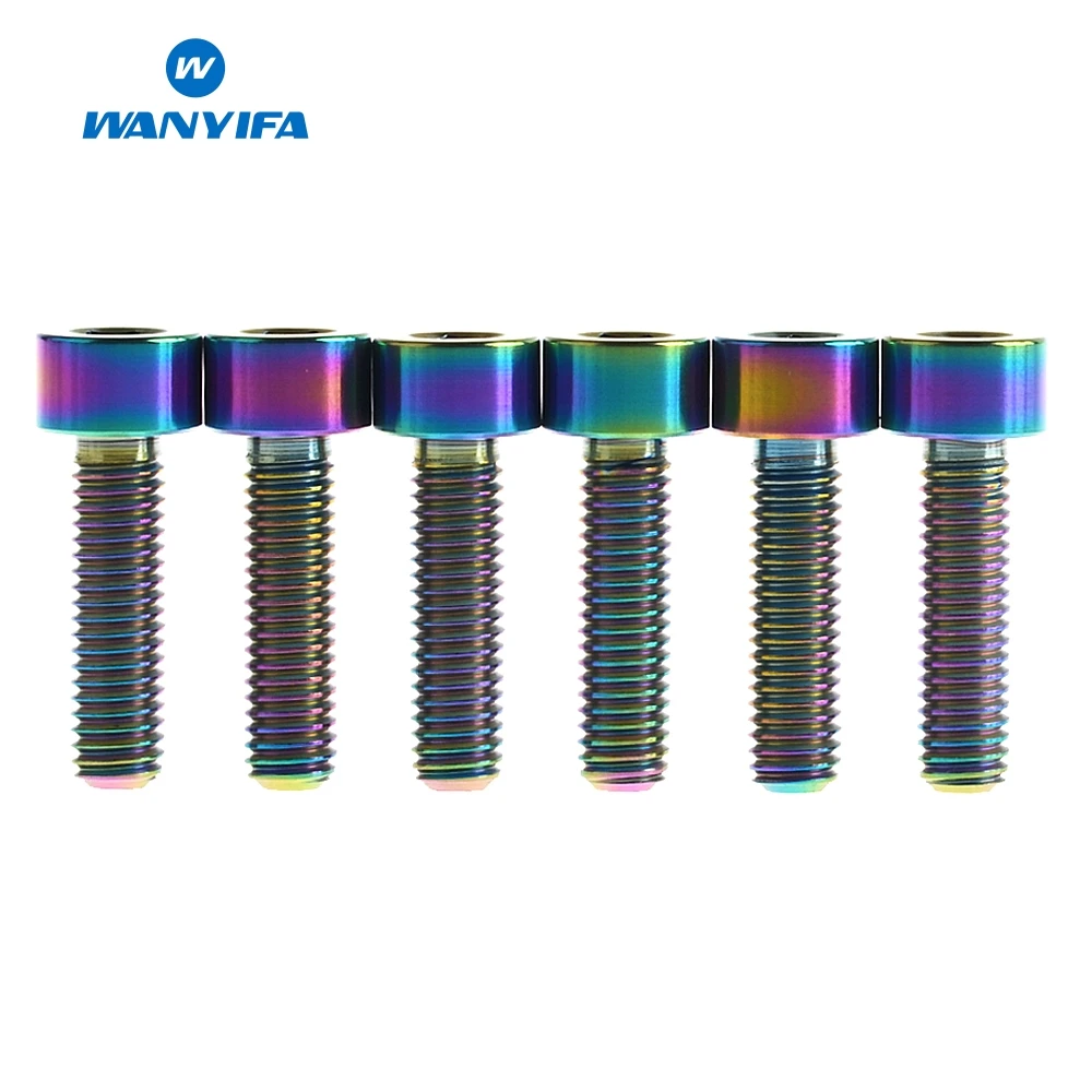 Болты для велосипеда с шестигранной головкой waniifa Ti из титана M5 x18mm 5 шт./лот