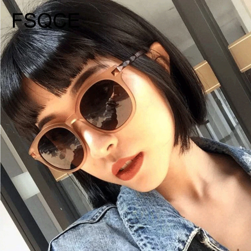 Солнцезащитные очки женские круглые прозрачные винтажные брендовые
