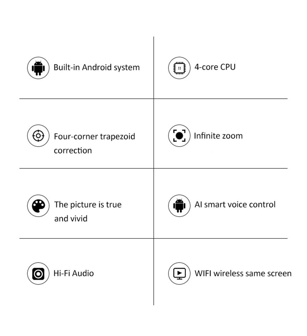 Мини-проектор VCHIP Y8 4K домашний проектор для домашнего кинотеатра 3D 1080P Wi-Fi