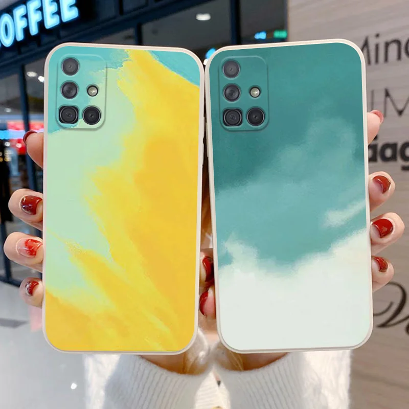 

A51 Case For Samsung Galaxy A32 A72 A52 A31 A12 A71 A50 A21 S A02 M12 S21 Ultra Fundas Silicon Matte Len Protection Coque