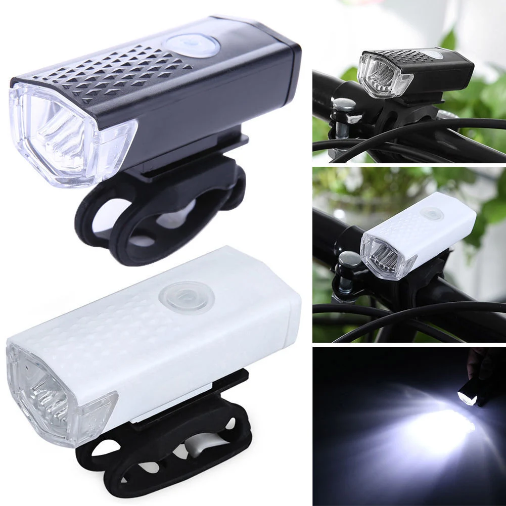 

Bicycle headlight Waterproof USB Rechargeable Bike Lights Head Front LED Flash Light Cycling Safety Lamp Bike Accessory uacr New