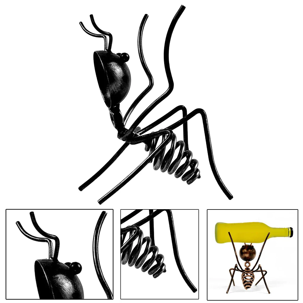 

Wine Holder Rack Countertop Metal Wire Art Ant Wine Bottle Display Stand for Home Kitchen Bar Wine Cabinet Decoration