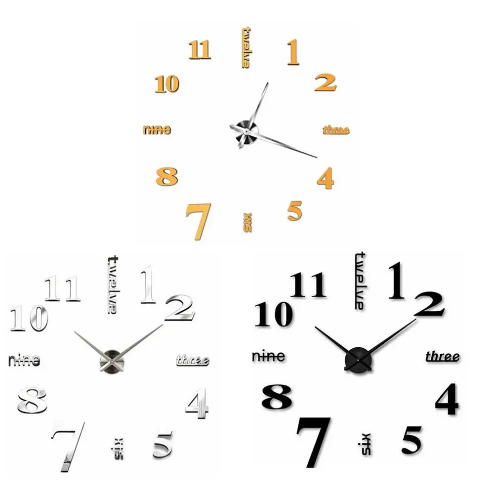 Новое поступление 2020 акриловые настенные 3d часы декоративные сделай сам