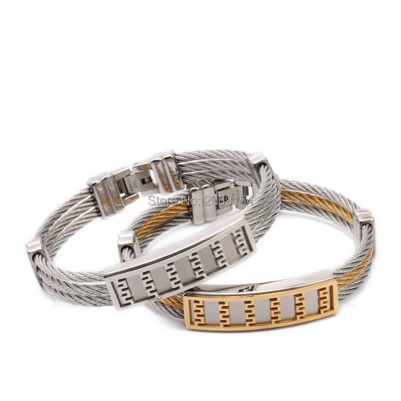 Стальной мужской браслет очаровательные ювелирные изделия титановый новая