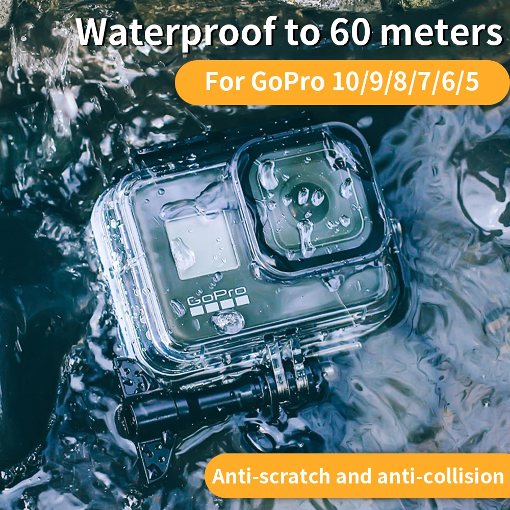 Комплект аксессуаров HONGDAK для Gopro Hero 10 9 8 7 6 5 черный водонепроницаемый корпус