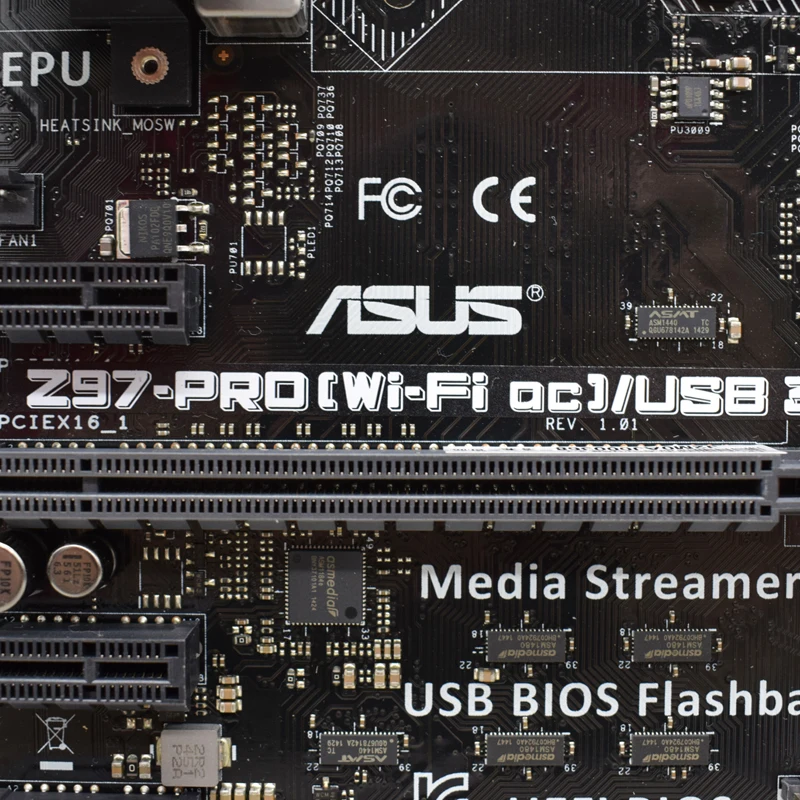 Verkauf Asus Z97-PRO(WiFi Ac)/USB 3,1 Desktop Verwendet Motherboard LGA 1150 DDR3 Z97 USB 3,0 SATA3 Pc Motherboard