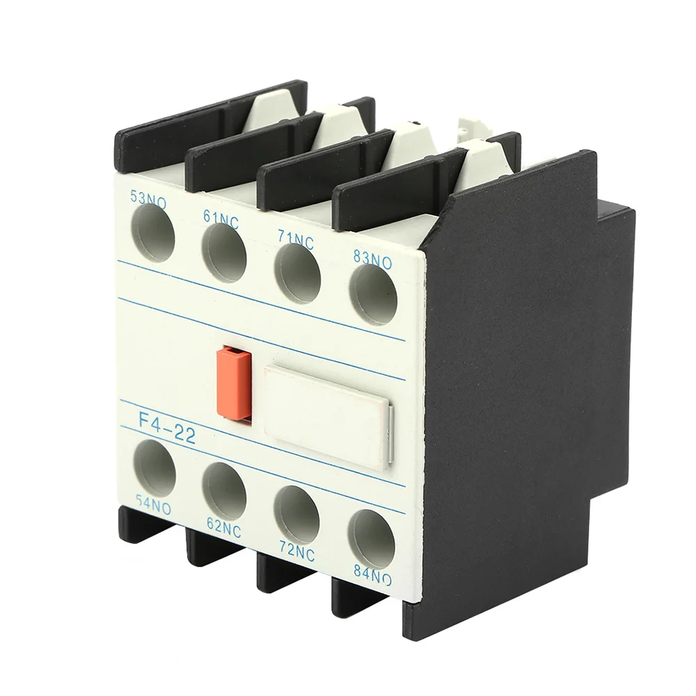 

LADN22 AC Contactor Auxiliary Contact F4-22 2Normal Open/2 Normal Close Auxiliary Contactor Block Fit