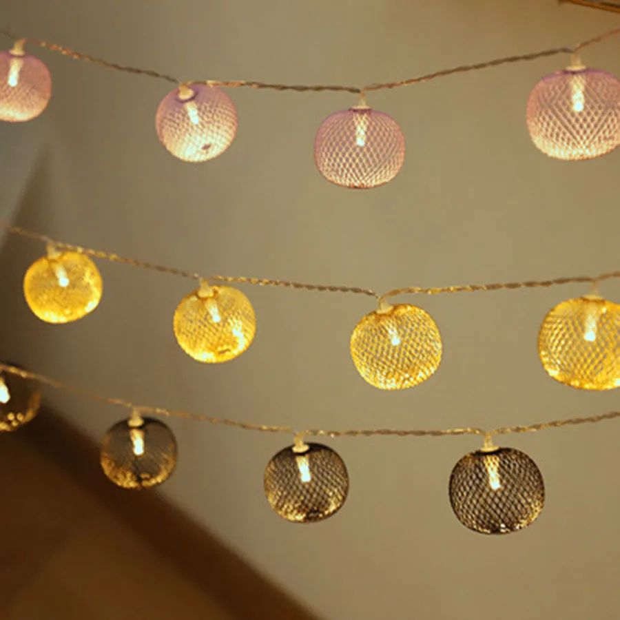 

Outdoor Patio String Lights 10/20 Mini Copper Wire Ball Fairy Garland Light Indoor/Outdoor Decor Light For Home Pergola Garden