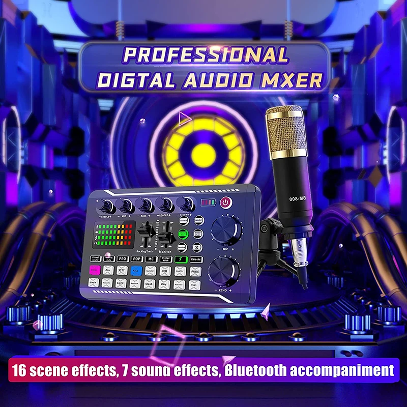 streaming microphone kit with audio mixer and condenser microphone podcast microphone set for livestreamingpodcasting free global shipping