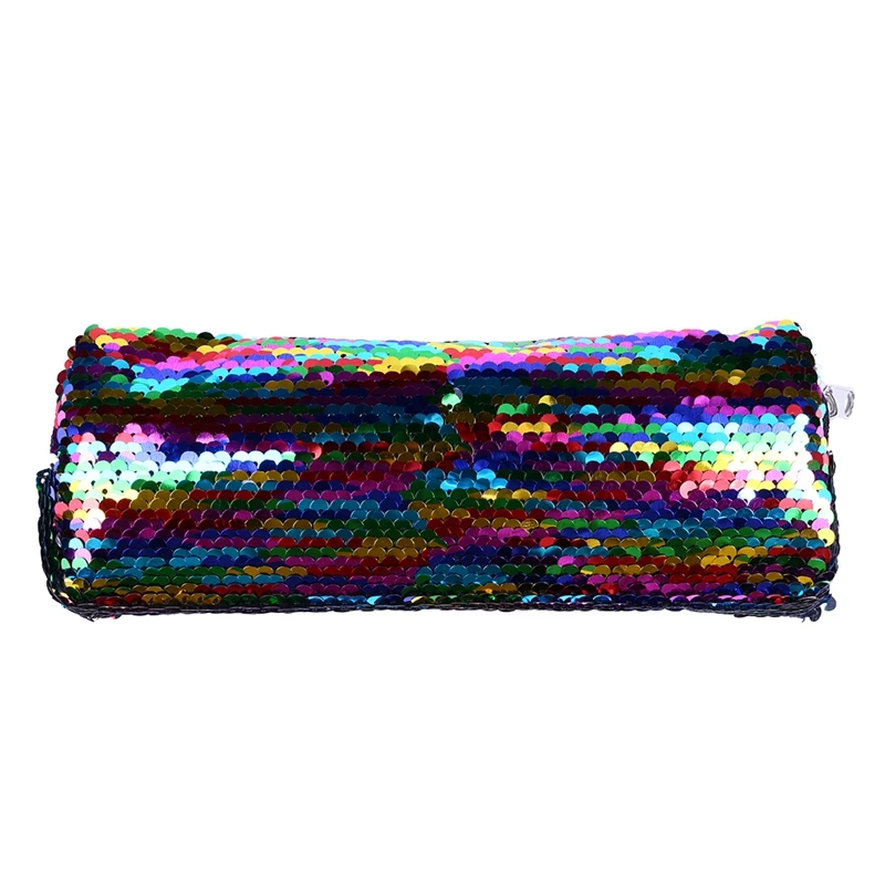 Multicolor Двусторонние пайетки пенал для девочек школьные принадлежности супер большой школьный канцелярский подарок волшебный пенал для карандашей чехол - Цвет: Multicolor