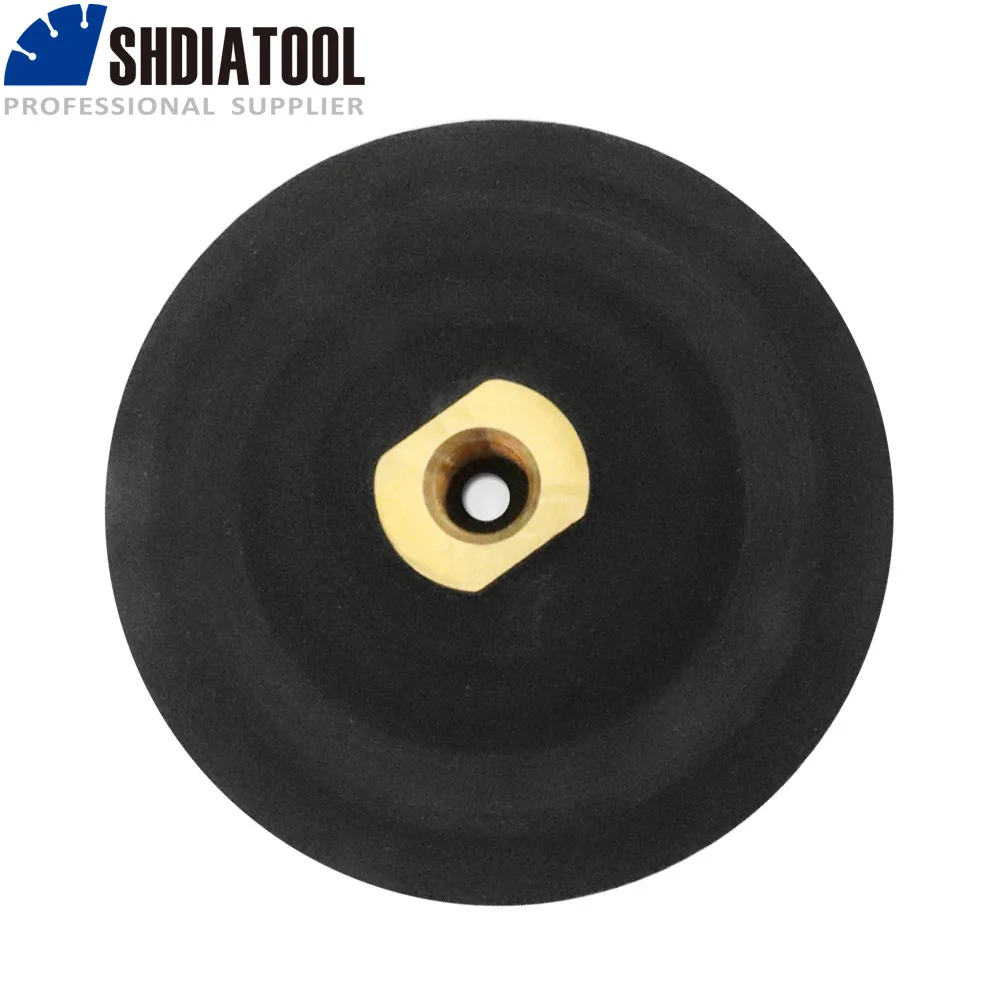 

SHDIATOOL 4inch Rubber back pad for diamond polishing pads 100MM M14 backer Soft and strong body