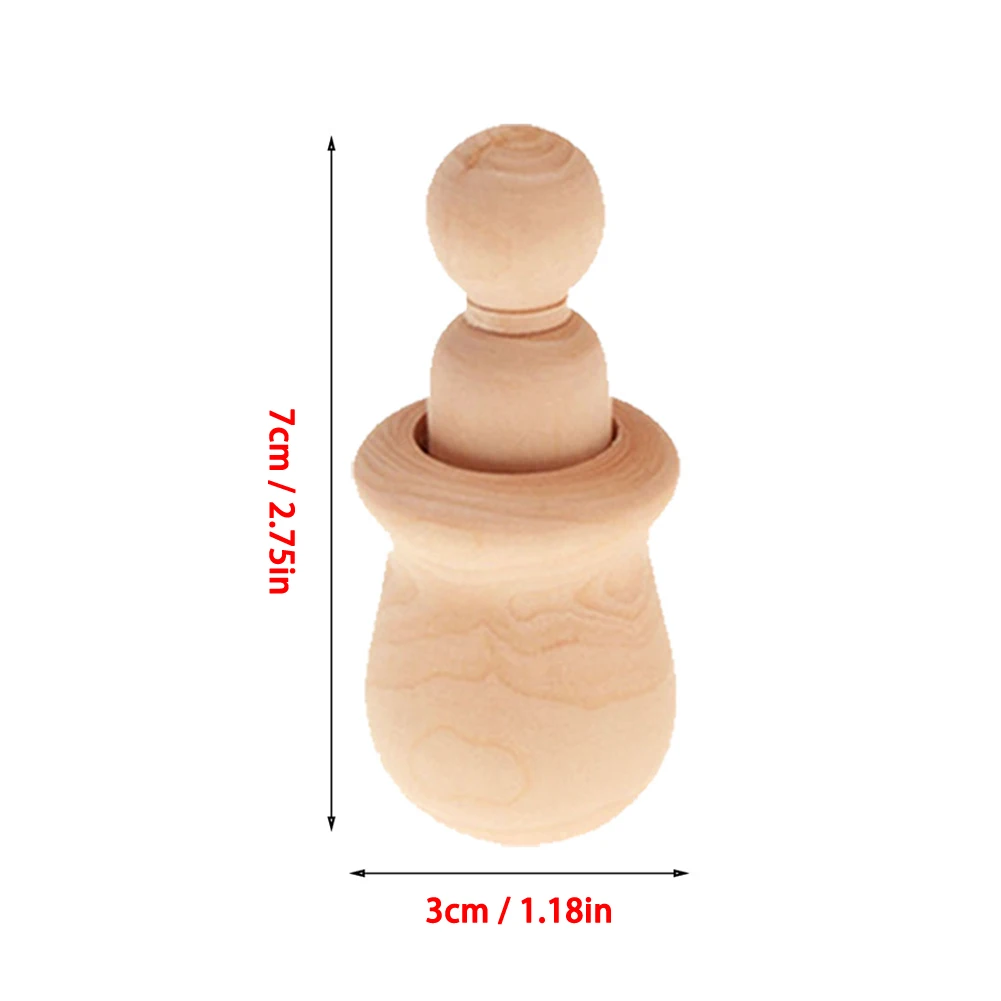 Деревянное украшение 10 милых неокрашенных пустых гладких и полированных