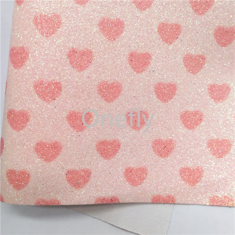Onefly сердца блеск с принтом кожа тонкая блестящая ткань простыни мини рулоны для