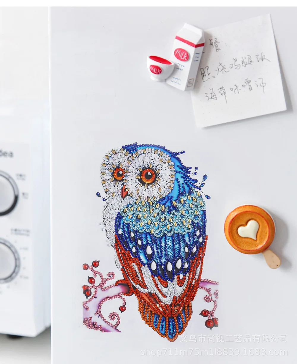 Yikexin DIY паста алмазная живопись по желанию 3D холодильная специальная сова