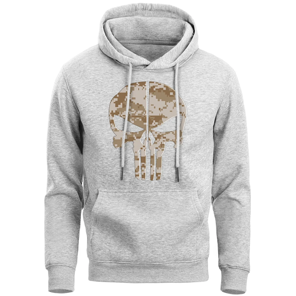 Военные худи супергерой с черепом мужские толстовки 2019 зимние теплые флисовые